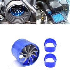 Blue Turbonator Turbo Short Ram Cold Air Intake Fuel Gas Saver Single Fan picture