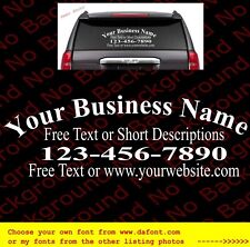 Curved Custom Business Company Name Information Car Window Vinyl Decal BS018 picture
