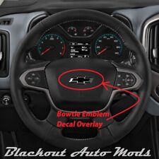 Matte Black Chevrolet Blazer Steering Wheel Emblem Vinyl Overlay BowTie Decal  picture