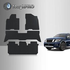 ToughPRO Floor Mat +3rd Row Black For Nissan Armada 2nd Row No Console 2006-2015 picture