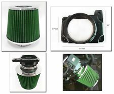 Green Cold Air Intake Filter + MAF Adapter For 1991-1999 Dodge Stealth All Model picture