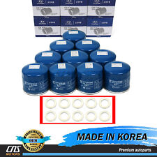 GENUINE Engine Oil Filter 10PACK & Washers for Hyundai Kia OEM 2630035505 ⭐⭐⭐⭐⭐ picture