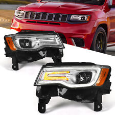 For 2017-2019 Jeep Grand Cherokee White Projector Headlights Headlamps Xenon HID picture