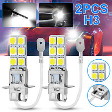 2Pcs H3 LED Fog Driving Light Bulbs Conversion Kit Super Bright White DRL 6000K picture