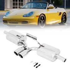 Manzo Bolt-On Axleback Exhaust Kit Dual Round Tip For 97-04 Porsche Boxster 986 picture