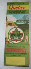 1950 SUPERTEST MAP- QUEBEC AND ONTARIO-NICE SHAPE 3 PICS SHOWN picture