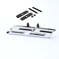 1x Grille SS Emblem front Badge SS 3D GM Camaro CHEVROLET Chrome White Fu picture
