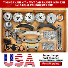 Complete Kit Timing Chain& 4VVT Cam Phaser Int& Exh For 3.0 3.6l Equinox CTS SRX picture