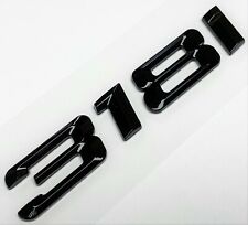 BLACK 318i FIT BMW 318 REAR TRUNK NAMEPLATE EMBLEM BADGE NUMBERS DECAL NAME picture