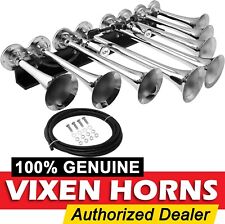 VIXEN HORNS TRAIN AIR HORN 8 TRUMPETS CHROME PLATED FOR TRUCK/CAR LOUD SOUND DB picture