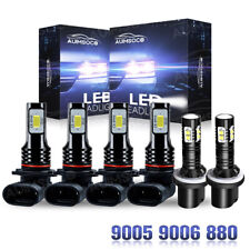 For GMC Envoy XL 2002-2005 2006 LED Headlight Hi-Lo Beam Fog Light Bulbs Kit 6PC picture