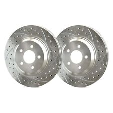 For Mercedes-Benz CLK55 AMG 01-02 Brake Rotors Double Drilled & Slotted 1-Piece picture