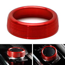 Red Knob Cover Ring For BMW 1 2 3 4 5 6 7 XSeries 7-Button Multimedia Controller picture