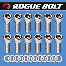 AMC / JEEP V8 HEADER BOLTS STAINLESS STEEL KIT 290 304 343 360 390 401 CHEROKEE picture