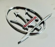 Maserati Mirror Chrome Fender Emblem  Badge Decal GHIBLI GRANTURISMO QUATTROPOR picture
