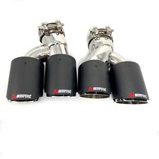 1 Pair Akrapovic Dual Exhaust Tip Carbon Tailpipe For BMW 525i 528i 530i G30 G31 picture