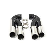 Black Stainless Steel Rear Exhaust Pipe Tail Throat Muffler For 04-20 VW Touareg picture