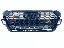 For Audi A5 S5 2020-2023 RS5 Style Black ring Honeycomb Front bumper Grille picture