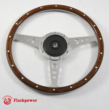 15'' Classic Riveted Wood Steering Wheel Restoration Austin Healey ,3000, Sprite picture