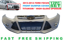 2012 2013 2014  FORD FOCUS FRONT BUMPER COVER  TITANIUM HIGH GLOSS SET picture