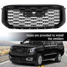Fit GMC Yukon XL 2015-2020 Denali Style Front Bumper Upper Grille Gloss Black picture