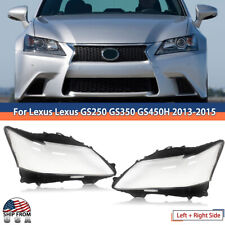 Pair For Lexus GS350 GS450H 2013-2015 Headlight Lens Headlamp Cover Replacement picture