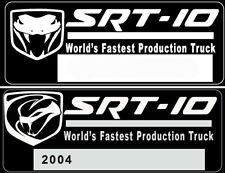 Dodge Ram SRT-10 Fastest Production Truck AL Plate Tag Vehicle # Free V10 Viper picture
