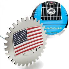 USA American Flag Metal Grill Badge Emblem Medallion Car Truck Metal Decal Sign picture