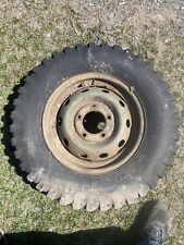 Vintage Antique Willys Jeep Military 50’s 16 In Rim And Tire picture