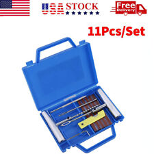 11Pcs Tire Repair Kit Tool Flat Pro Heavy Duty Car Truck Motorcycle Plug Patch picture