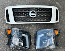 2016 2017 2019 Nissan Titan XD MIDNIGHT BLACK LED Headlights OEM + GRILLE 2020 picture