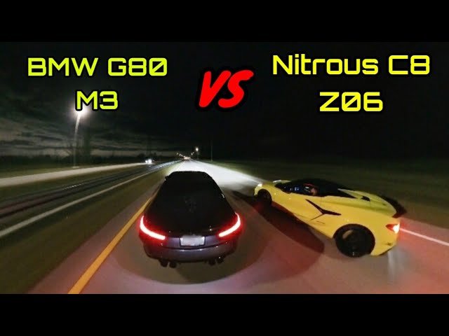 Street Stompin’ – Nitrous C8 Corvette and Twin Turbo Mustang GT vs. BMW M3