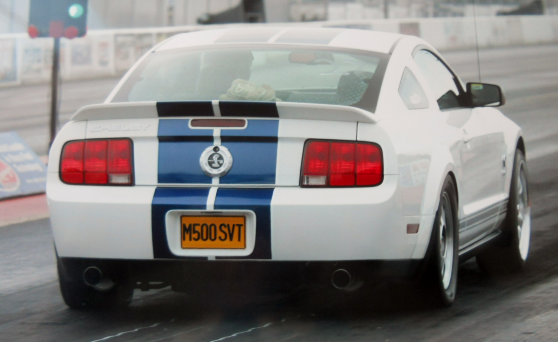 2008 White with Blue Stripes Ford Mustang Shelby-GT500  picture, mods, upgrades