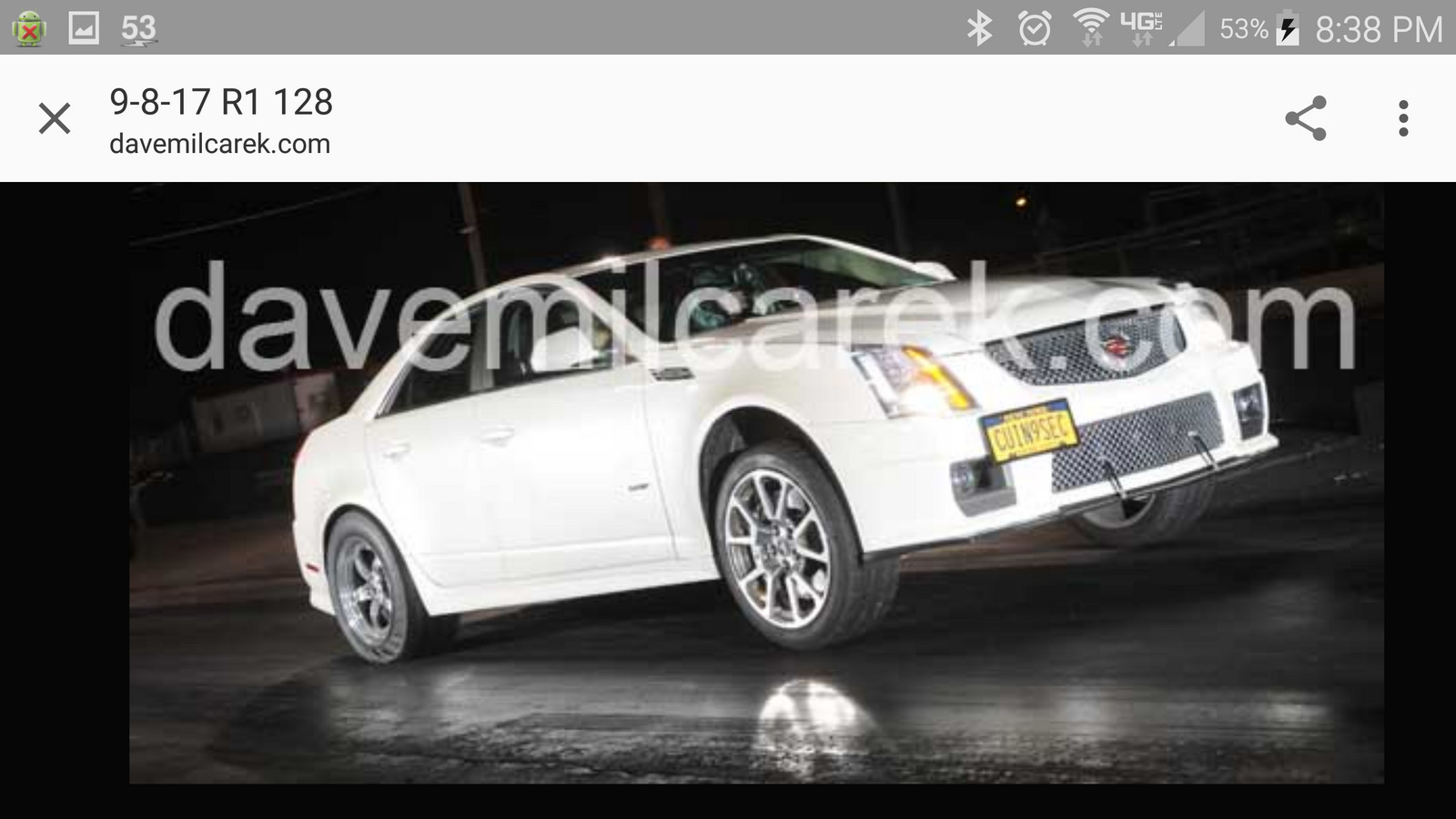 2009 White diamond  Cadillac CTS-V  picture, mods, upgrades
