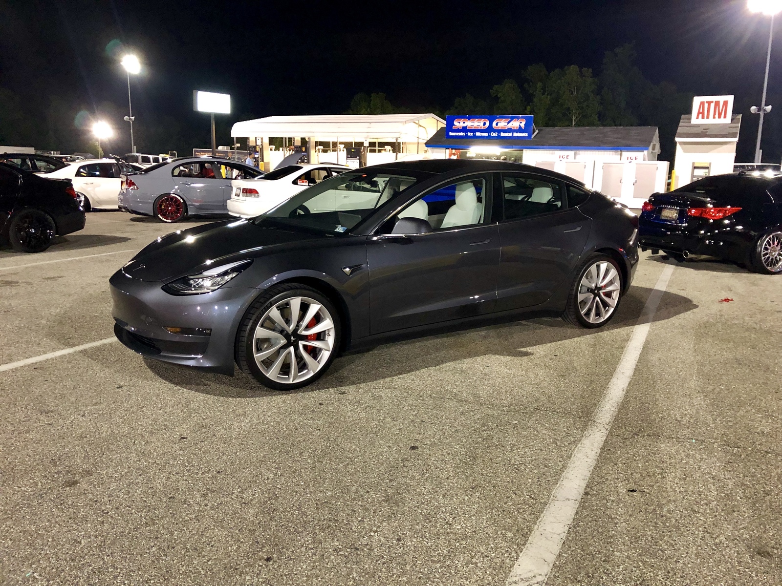Midnight sliver Metallic 2019 Tesla Model 3 Performance 