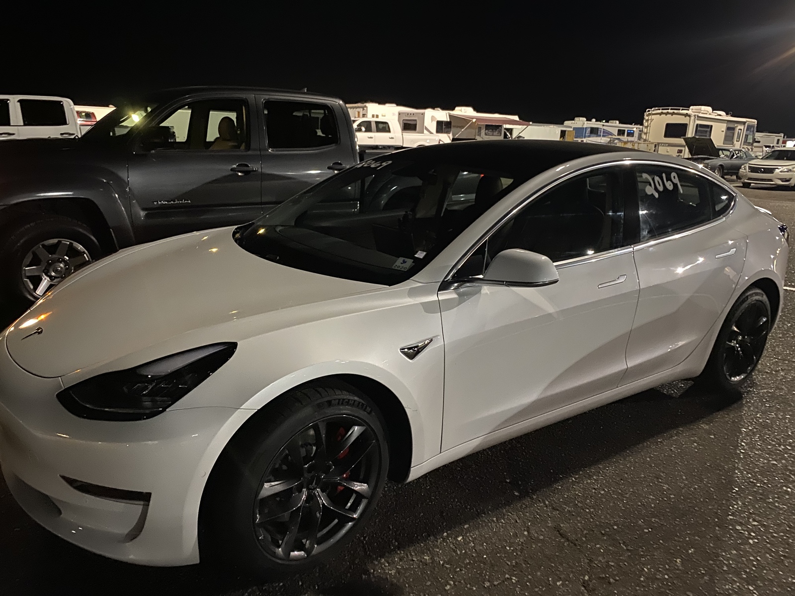 2020 Pearl White Tesla Model 3 Performance picture, mods, upgrades