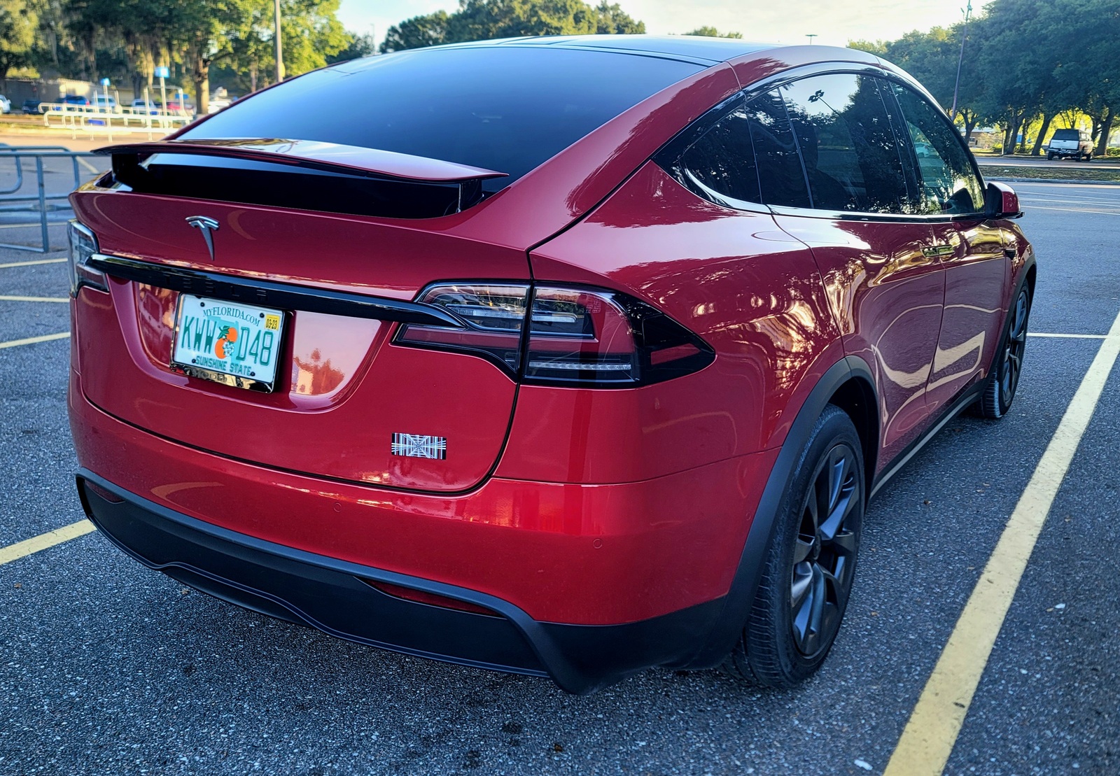 2022 Red Tesla Model X Plaid picture, mods, upgrades