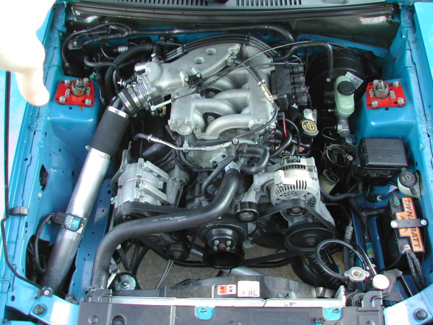 2000 Ford Mustang V6 3.8 litre split port 1/4 mile trap ... 1991 rx7 engine diagram 