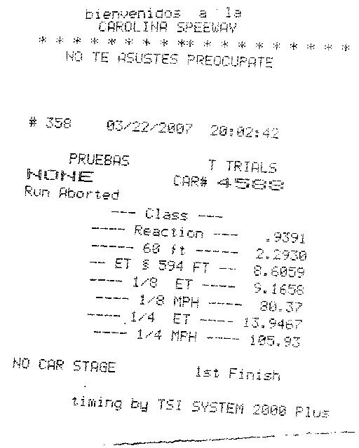 2005  Scion tC TRD Supercharger  Nitrous Timeslip Scan