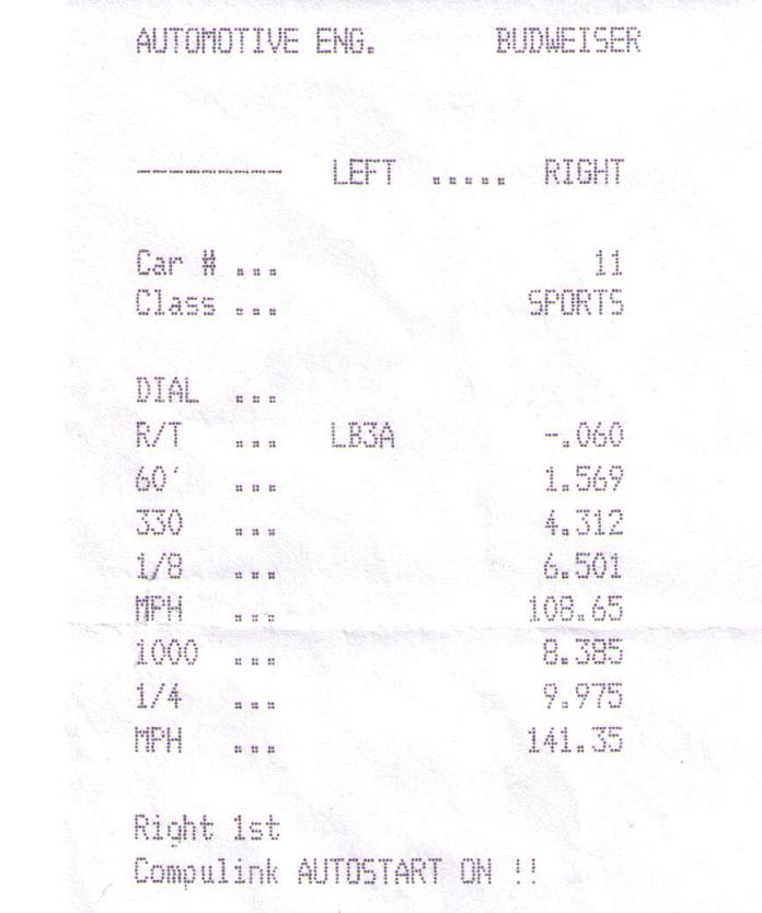 1990 Red Plymouth Laser RS Turbo Timeslip Scan