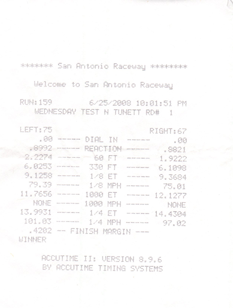 2007  Toyota Tacoma X-Runner Timeslip Scan