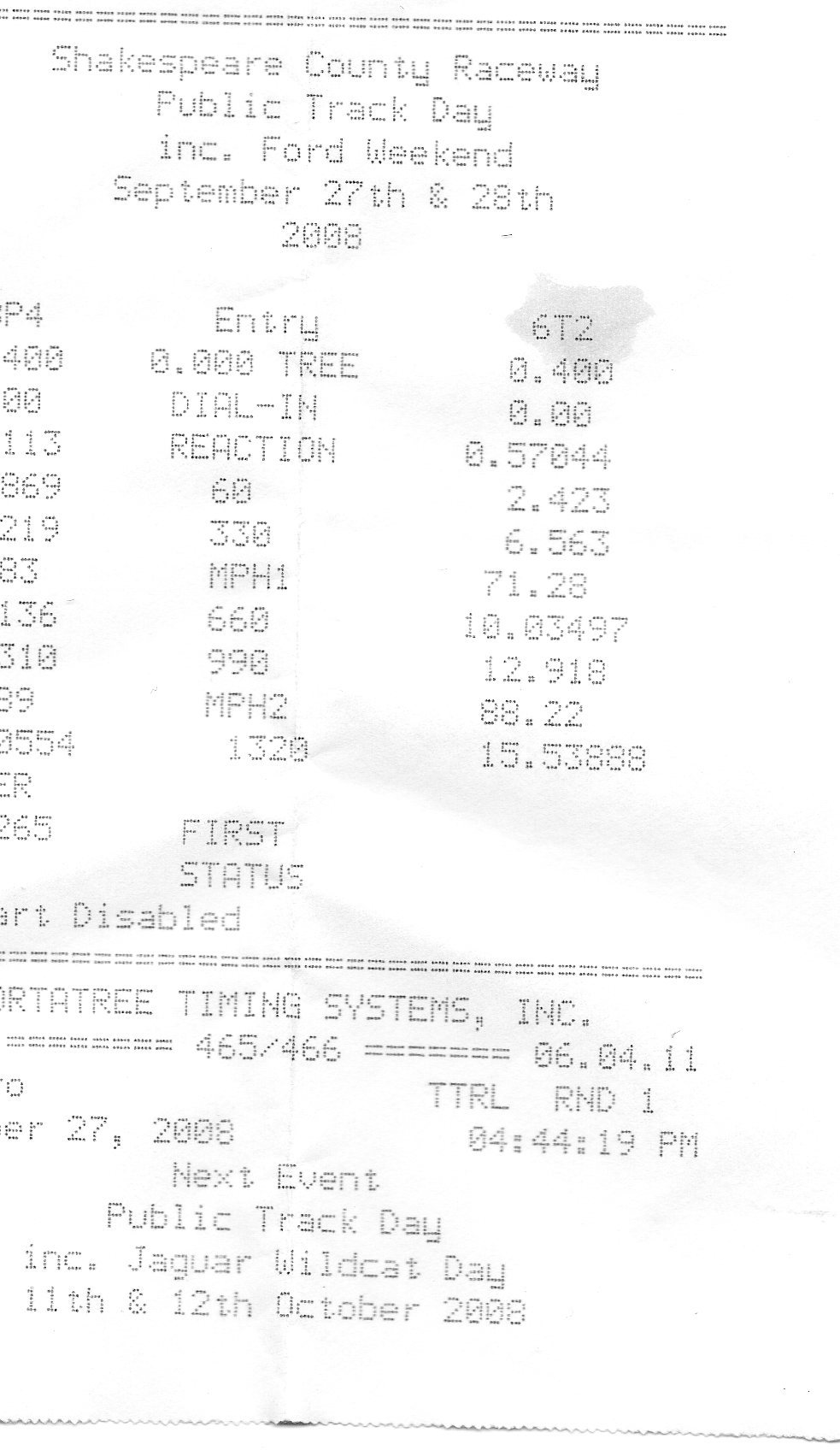 2004  Pontiac Grand Am SE V6 Timeslip Scan