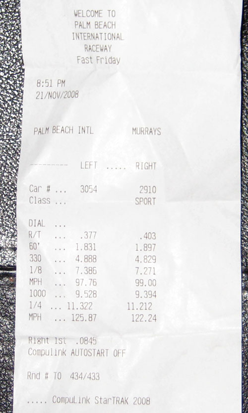 2009  Nissan GT-R Cobb 1.08B Timeslip Scan