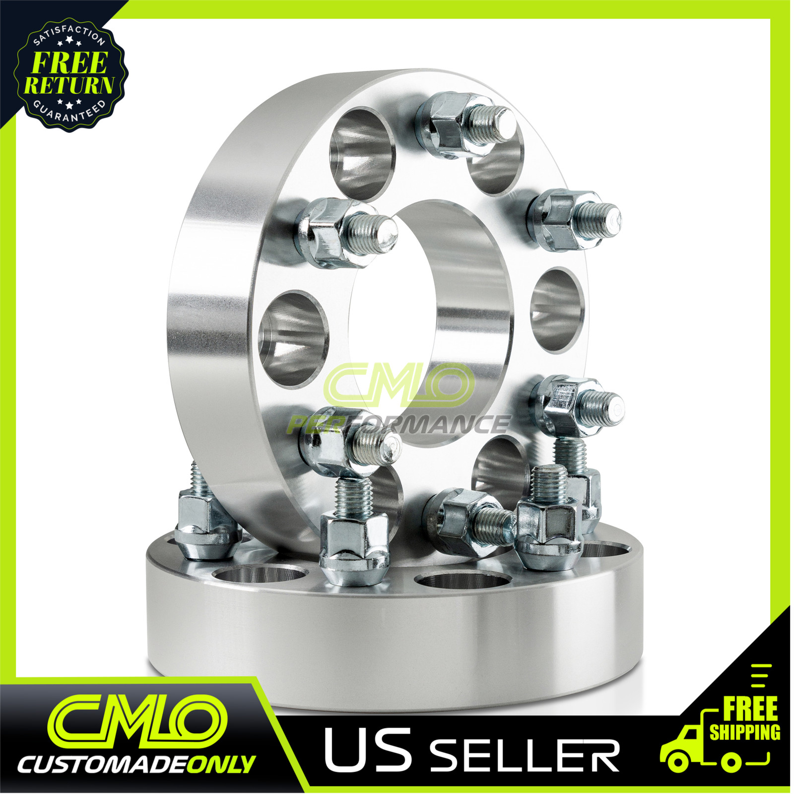 Pair Of 1.5" (38mm) Hubcentric Wheel Spacers 6x5 (6x127) For Chevy/GMC Trailblazer, Envoy, SSR