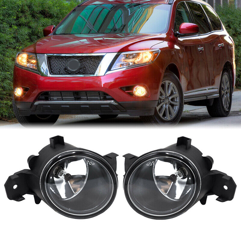 Fit for 13-16 Nissan Pathfinder Left + Right Side Fog Lights Lamps 2013-2016