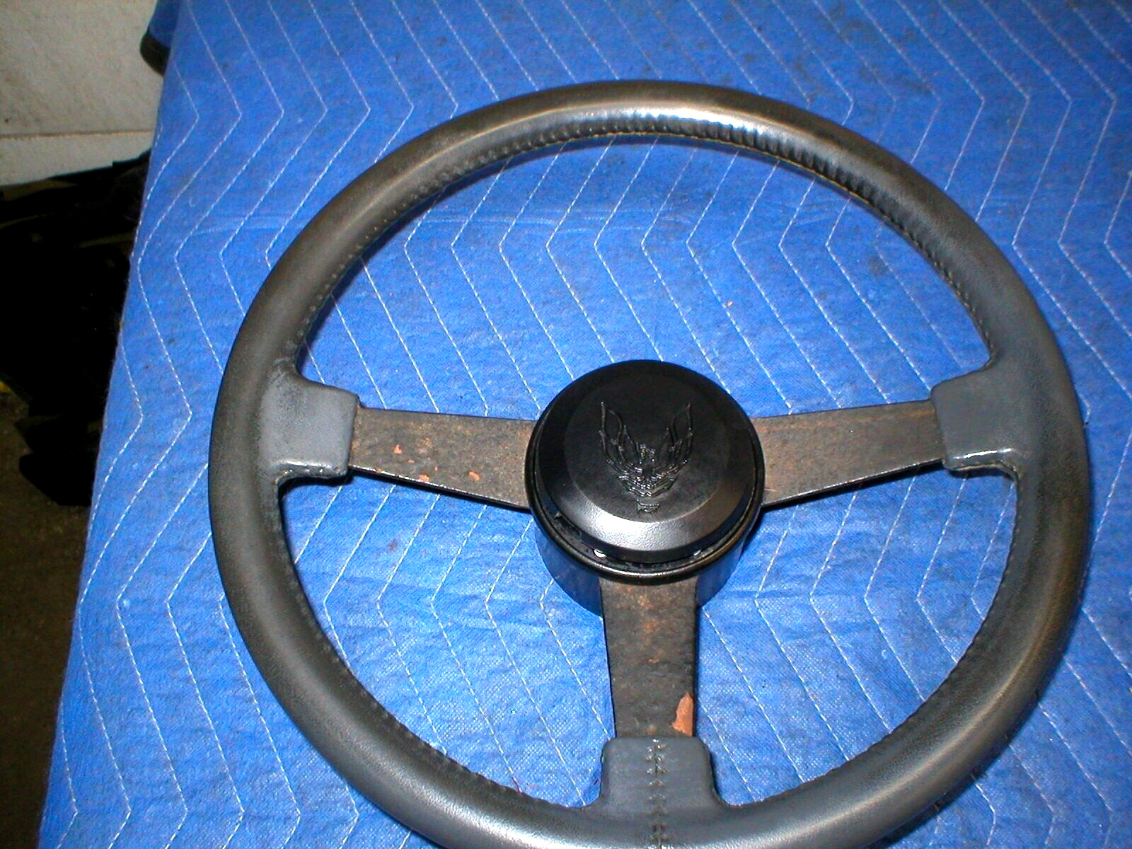 1982-89 Firebird Formula Trans Am GTA GREY/Black Steering Wheel Horn Center GM