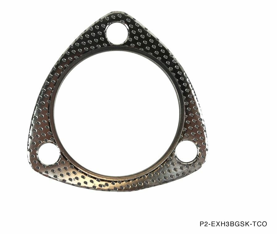 P2M Universal 70MM 3 Bolt Down Pipe Exhaust Muffler Gasket With Fire Ring New
