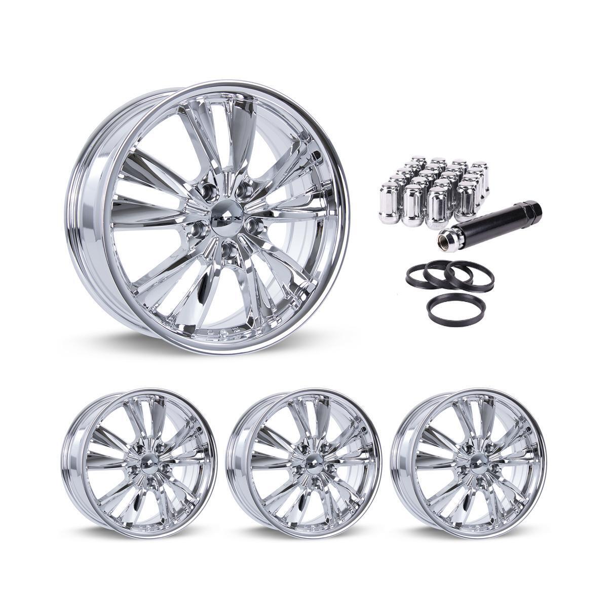 Wheel Rims Set with Chrome Lug Nuts Kit for 93-97 Ford Probe P820501 17 inch