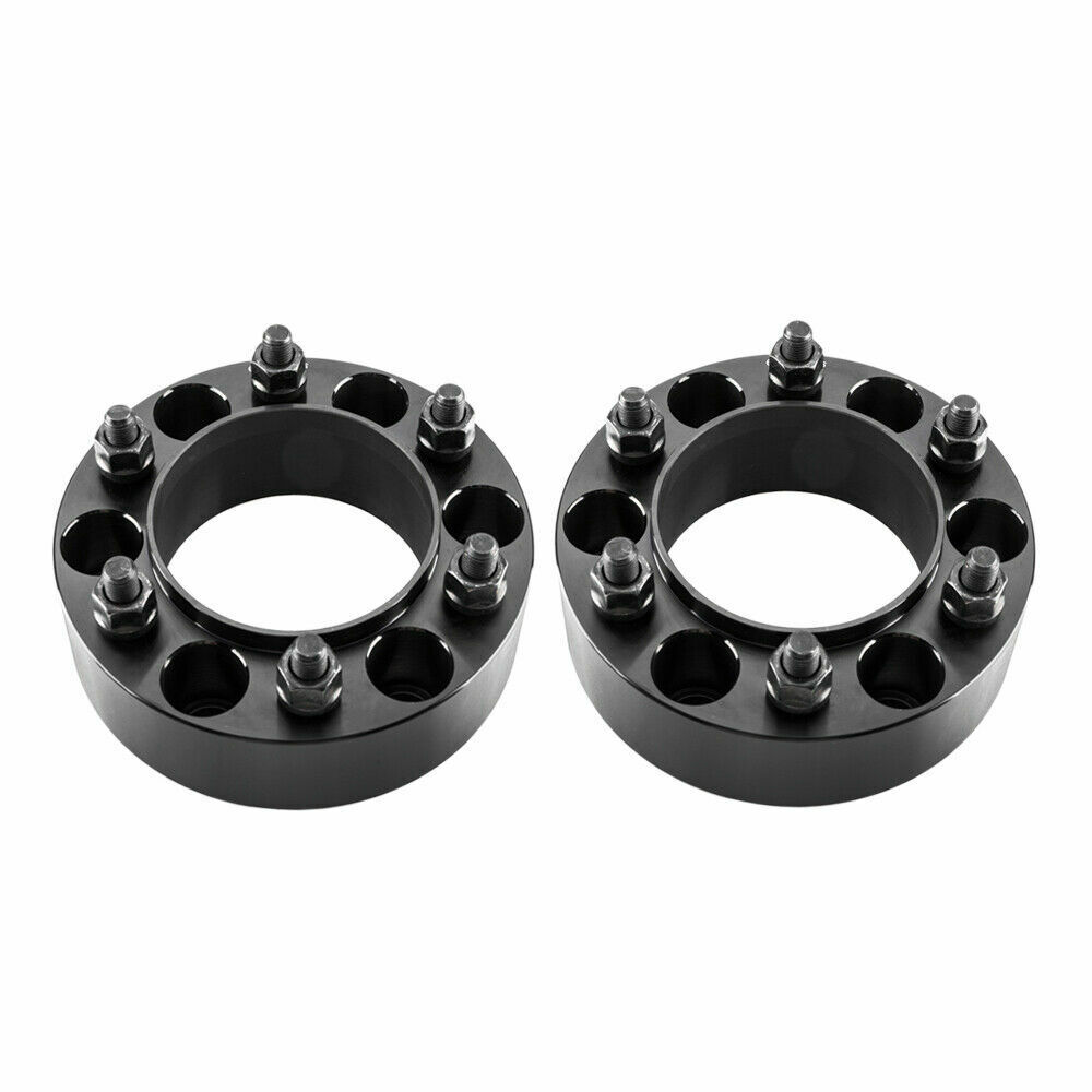 (2) 2'' 6 Lug Black Hubcentric Wheel Spacers Adapters 6x5.5 for Toyota Tacoma