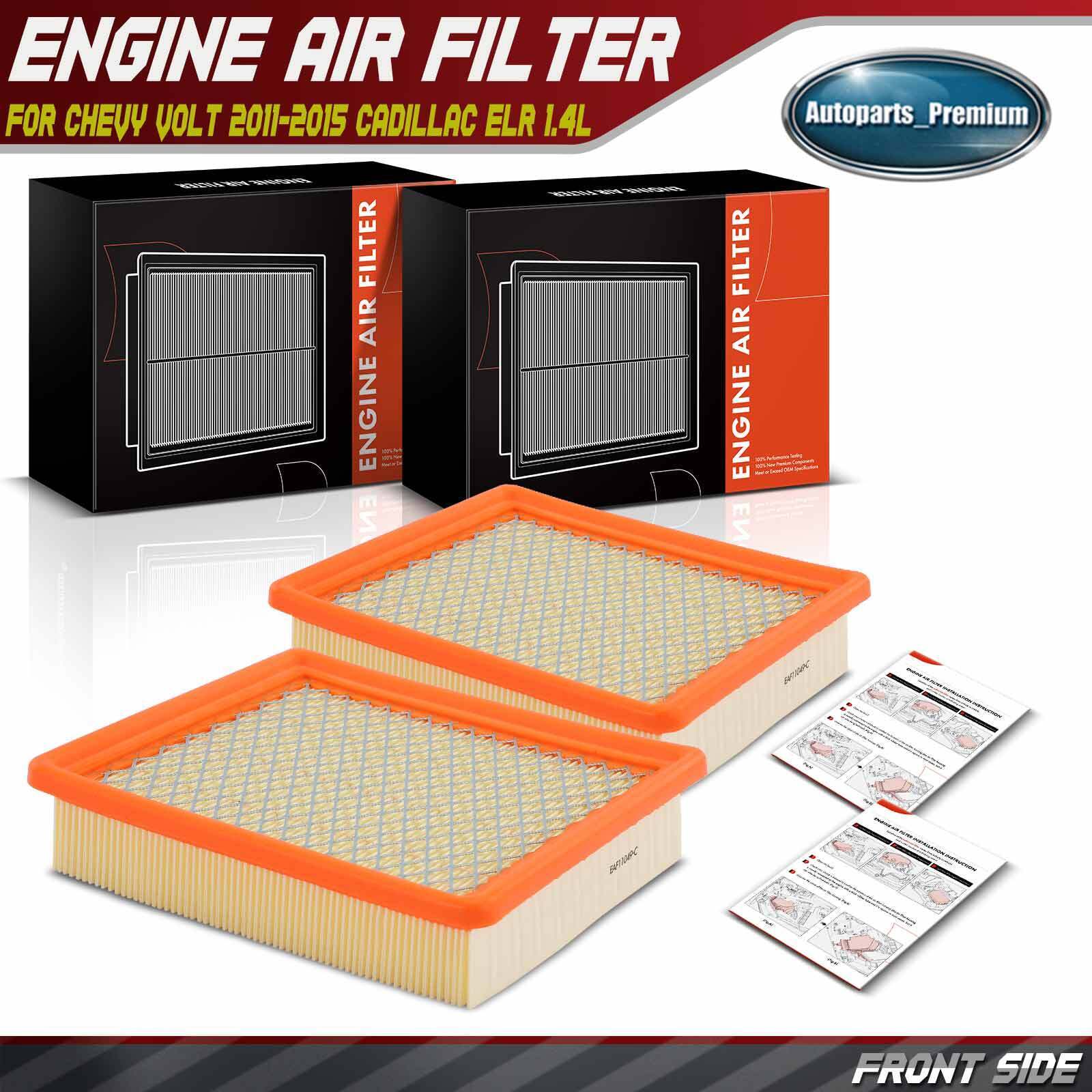 2x Engine Air Filter for Chevrolet Volt 2011-2015 Cadillac ELR 2014-2016 L4 1.4L